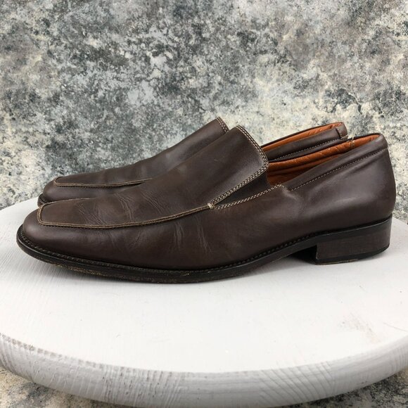 Gordon Rush Men's Size 13 Brown Leather Casual Slip On Loafers Shoes - Picture 3 of 13
